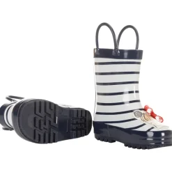 Bottes de pluie en caoutchouc à rayures pour fille