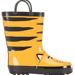 Bottes de pluie en caoutchouc visuel tigre avec détails fantaisie pour garçon