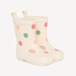 Bottes de pluie imprimé pois pour bébé fille