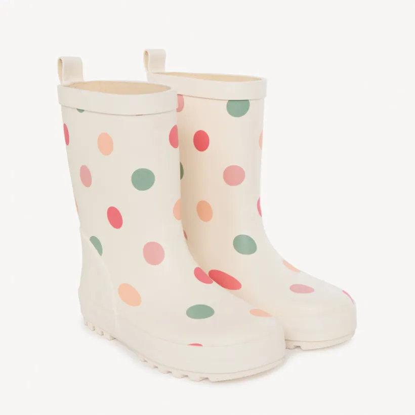 Bottes de pluie imprimé pois pour fille