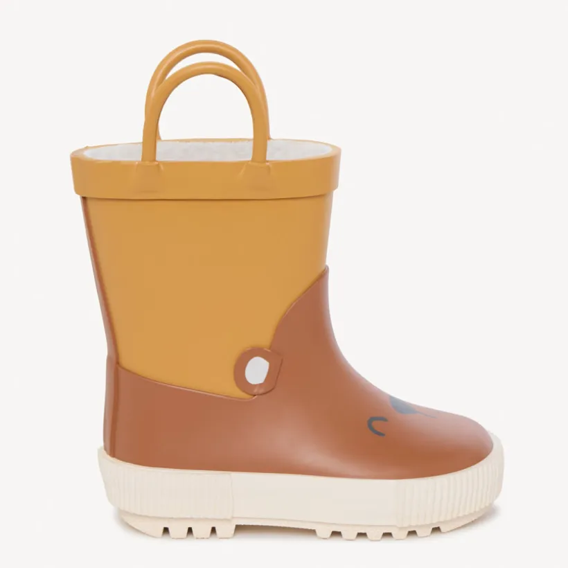 Bottes de pluie ludiques ourson à anses pour bébé garçon