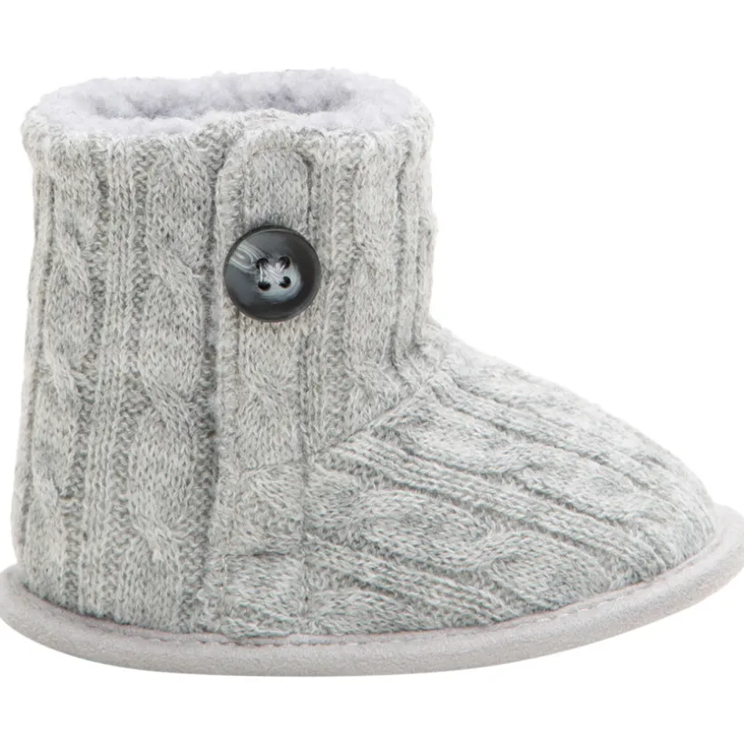 1/2 bottes en tricot à torsades et intérieur fourré