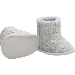 1/2 bottes en tricot à torsades et intérieur fourré