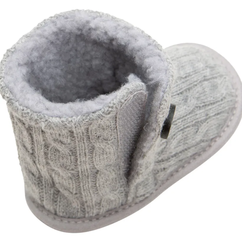 1/2 bottes en tricot à torsades et intérieur fourré