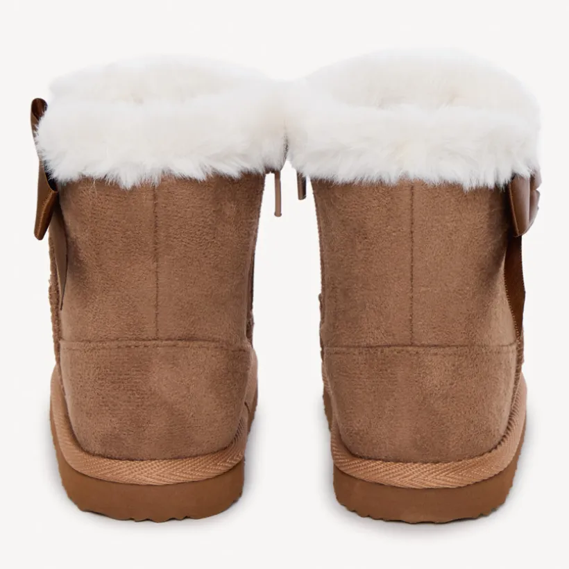 Bottes fourrées effet daim pour bébé fille