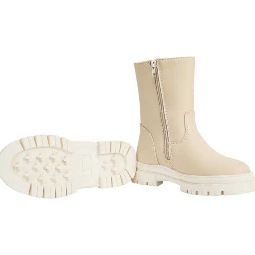 Bottes zippées à grosse semelle crantée pour fille