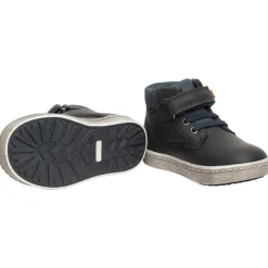 Bottillons bleu marine pour enfant garçon à lacets et scratch