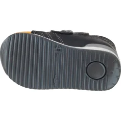 Bottillons en cuir bi-matière avec empiècement étoile