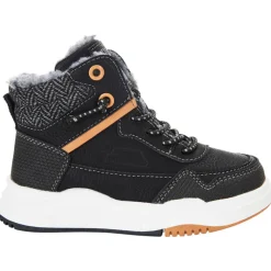 Bottillons fourrés à lacets élastiqués et zip pour garçon