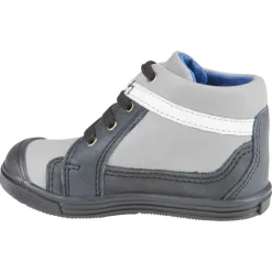 Bottillons à lacets en cuir avec print et rivet