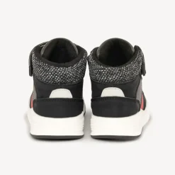 Bottillons noir et gris à lacets élastiques + velcros pour garçon