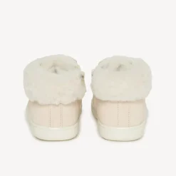 Bottillons à paillettes avec col fourrure pour fille