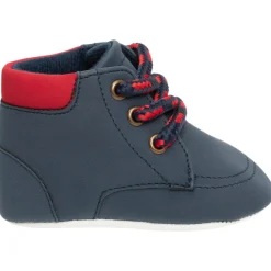 Bottillons souples bleu marine pour bébé garçon à lacets
