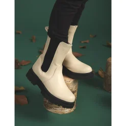 Bottines effet cuir avec semelles chunky pour fille