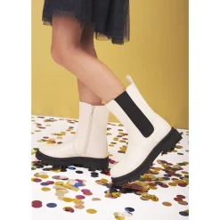 Bottines effet cuir avec semelles chunky pour fille