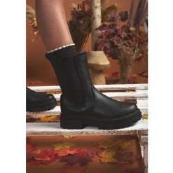 Bottines effet cuir avec semelles chunky pour fille