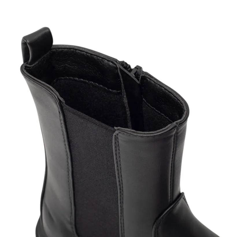 Bottines effet cuir avec semelles chunky pour fille