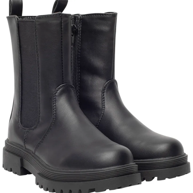 Bottines effet cuir avec semelles chunky pour fille