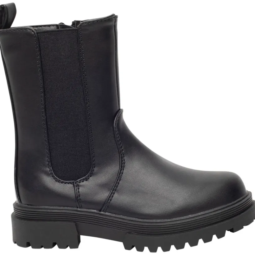 Bottines effet cuir avec semelles chunky pour fille