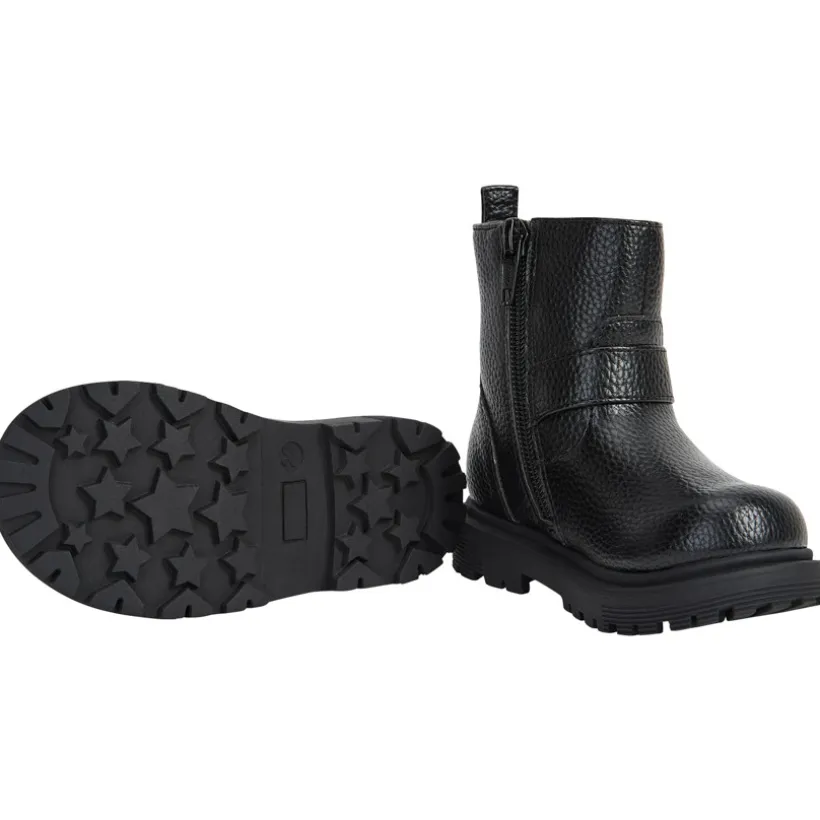 Bottines effet cuir à boucle et motif cœurs pour bébé fille