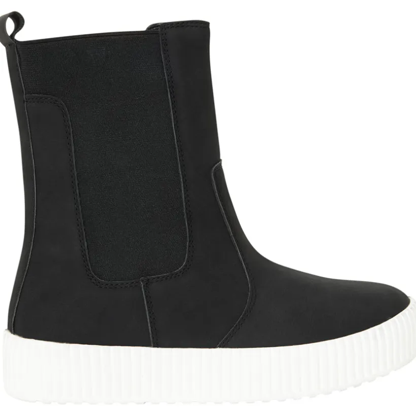 Bottines effet daim à semelle contrastée pour fille