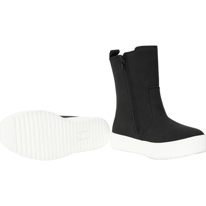 Bottines effet daim à semelle contrastée pour fille