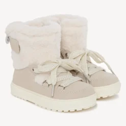 Bottines esprit après-ski à moumoute pour bébé fille