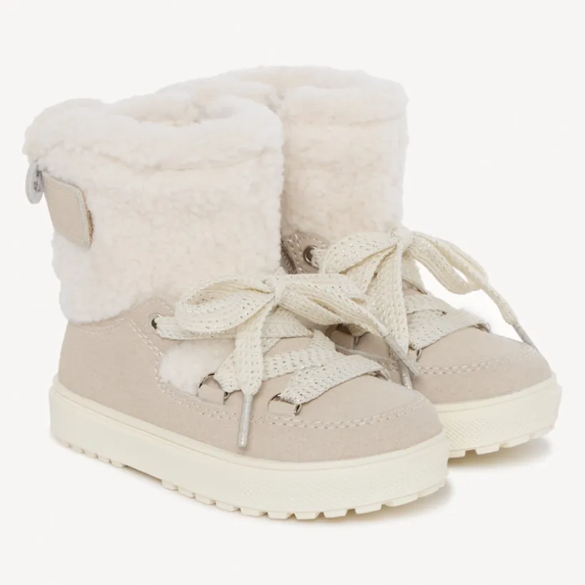 Bottines esprit après-ski à moumoute pour bébé fille