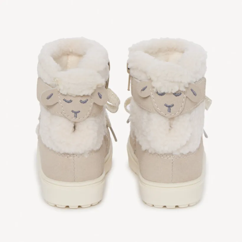 Bottines esprit après-ski à moumoute pour bébé fille