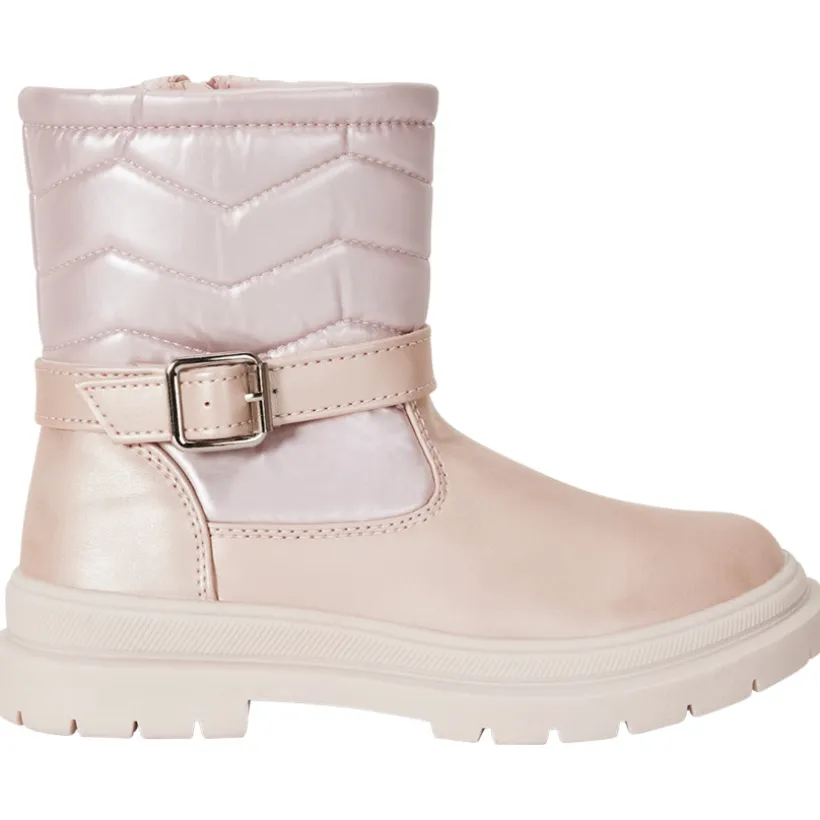 Bottines roses effet irisé à bride pour fille
