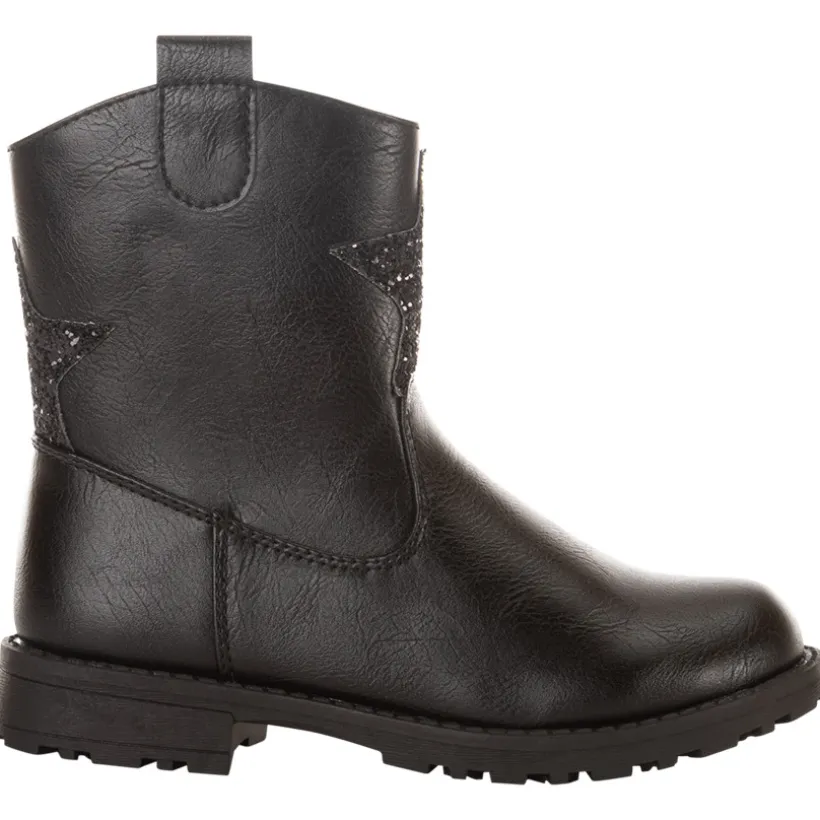 Bottines style cowboy avec étoiles strass pour fille