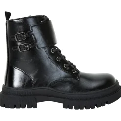 Bottines style rangers à boucles et lacets pour fille