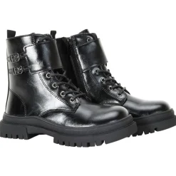 Bottines style rangers à boucles et lacets pour fille