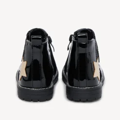Bottines vernies et étoilées à zip pour bébé fille
