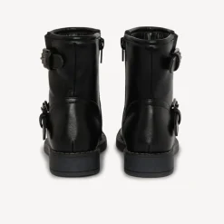 Bottines zippées à boucles en simili cuir pour fille