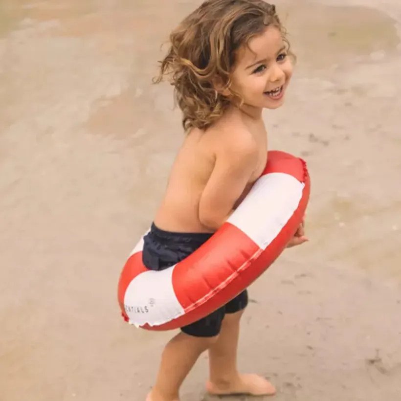 Bouée de plage rouge et blanc 55 cm