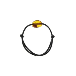 Bracelet à cordon ajustable pour bébé avec ambre cognac