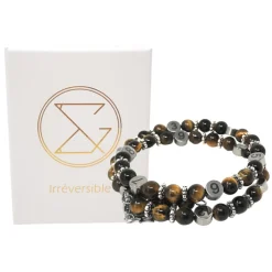 Bracelet d'allaitement en oeil du tigre marron