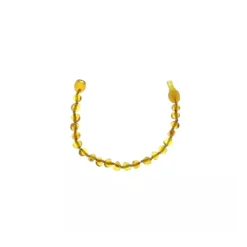 Bracelet d'ambre pour bébé à clip honey