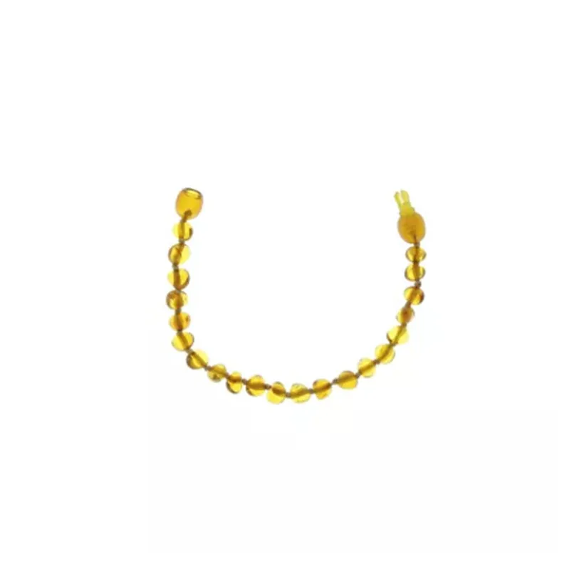 Bracelet d'ambre pour bébé à clip honey