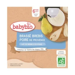 Brassé au lait de brebis et poire