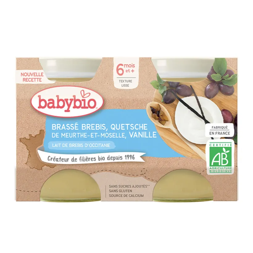 Brassé au lait de brebis, quetsche et vanille 2x130g