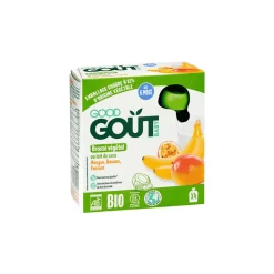 Brassé au lait de coco, mangue, banane, passion - 4 x 85g