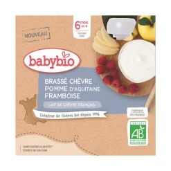 Brassé chèvre, pomme et framboise 4x85g