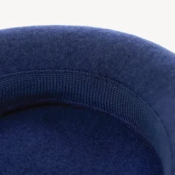 Béret en feutrine uni bleu marine pour fille