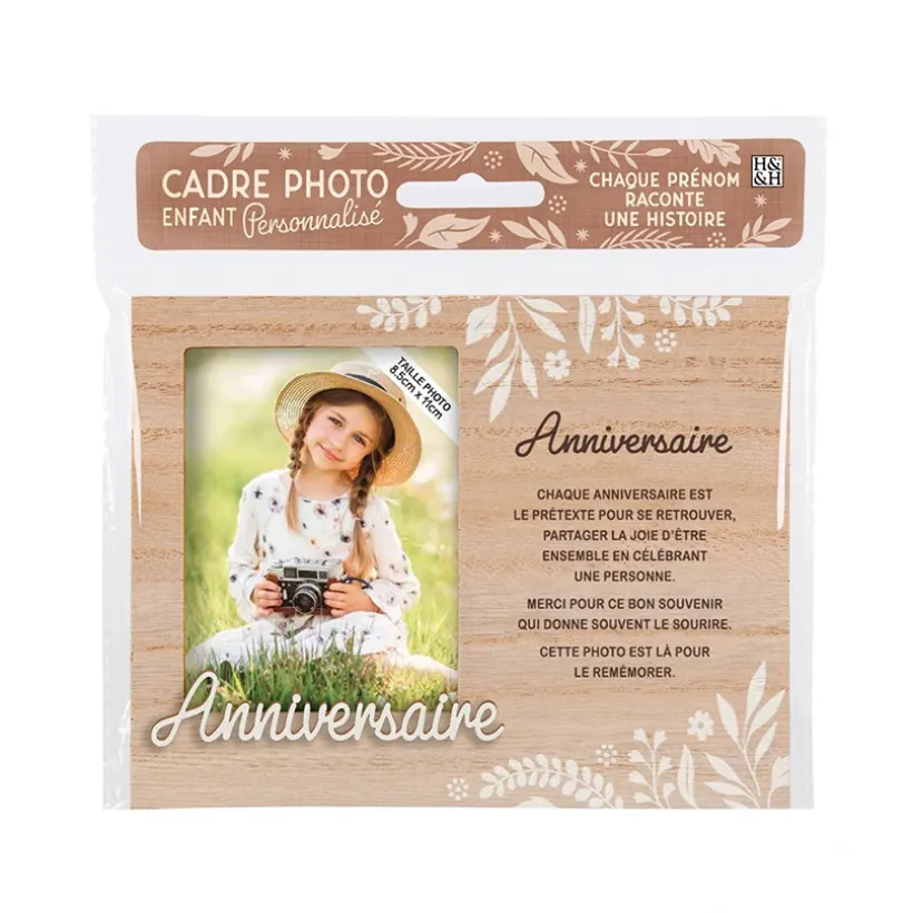 Cadre photo personnalisé 18,5 x 14,5 cm Anniversaire