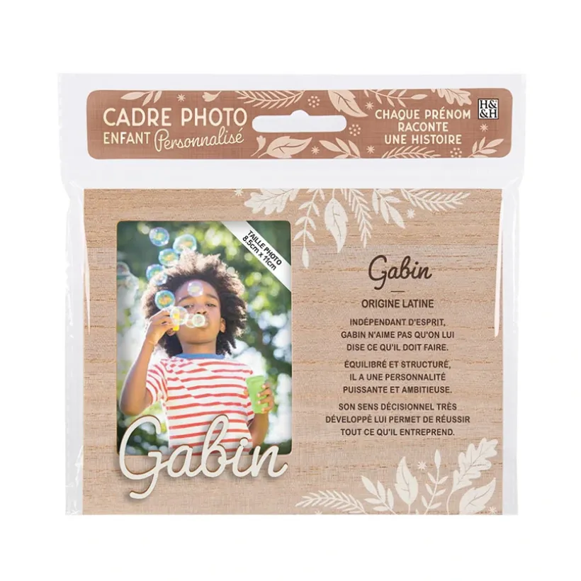 Cadre photo personnalisé 18,5 x 14,5 cm Gabin