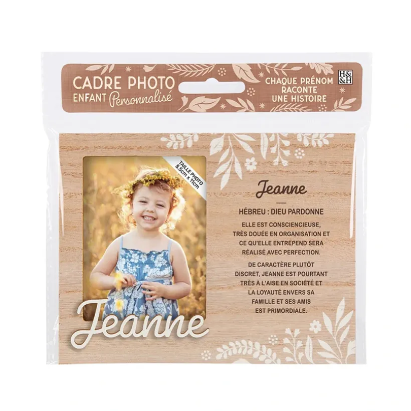 Cadre photo personnalisé 18,5 x 14,5 cm Jeanne