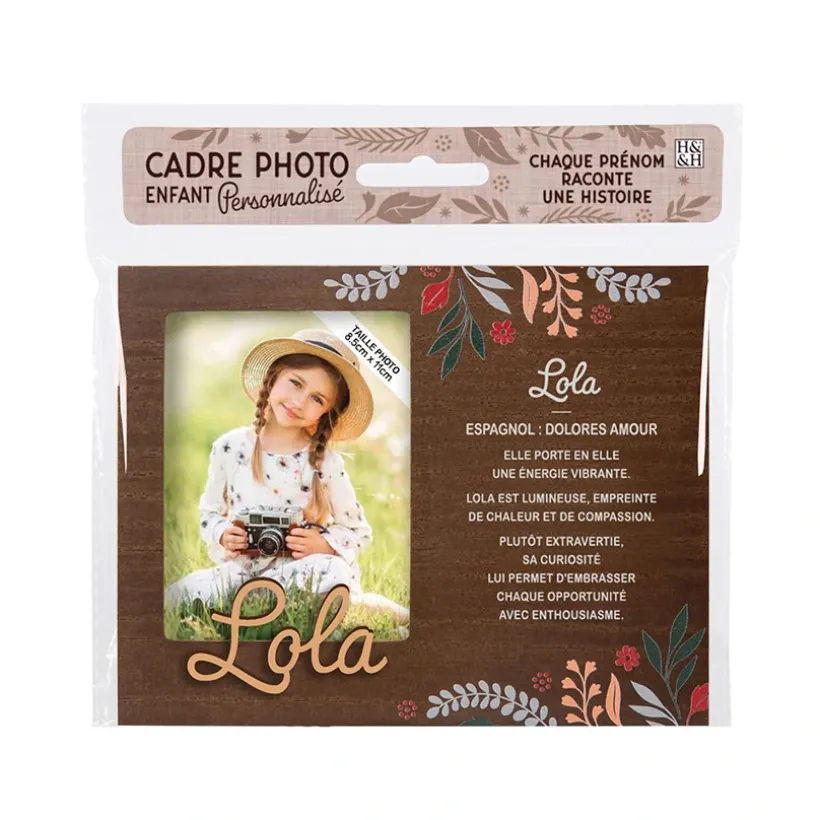 Cadre photo personnalisé 18,5 x 14,5 cm Lola