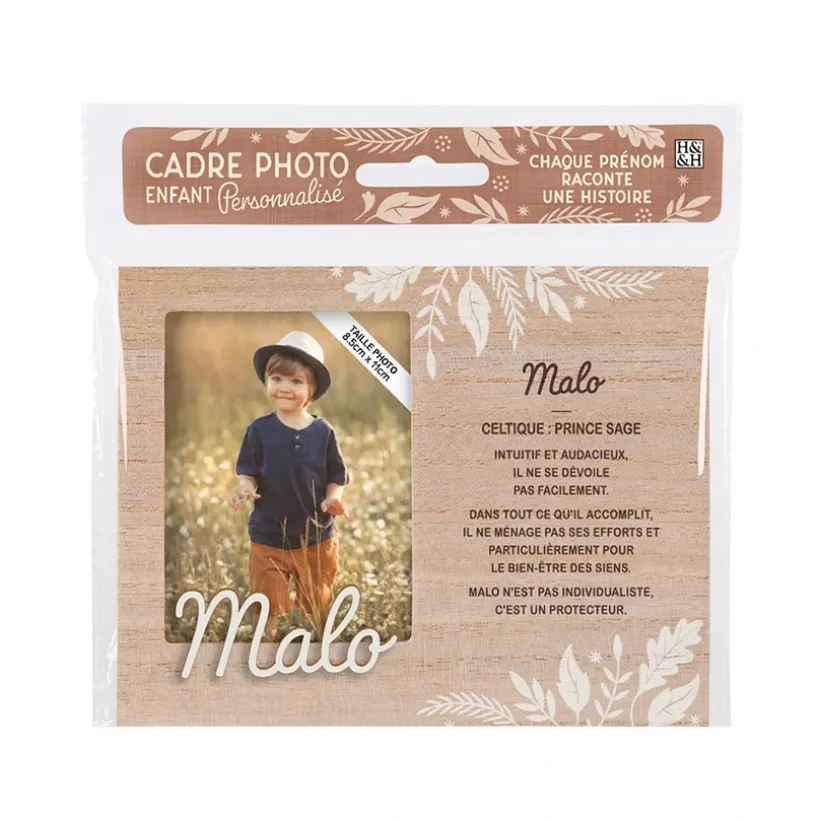Cadre photo personnalisé 18,5 x 14,5 cm Malo